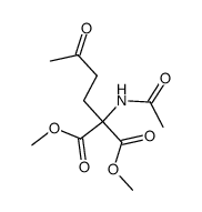 acetylamino-(3-oxo-butyl)-malonic acid dimethyl ester结构式