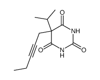 5-isopropyl-5-pent-2-ynyl-barbituric acid Structure