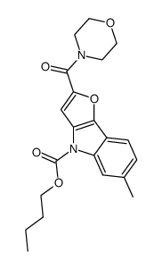 6-Methyl-2-(morpholine-4-carbonyl)-furo[3,2-b]indole-4-carboxylic acid butyl ester Structure