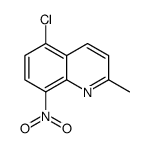 5-chloro-2-methyl-8-nitroquinoline结构式