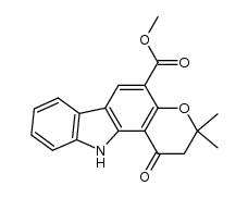 methyl 3,3-dimethyl-1-oxo-1,2,3,11-tetrahydropyrano[3,2-a]carbazole-5-carboxylate Structure