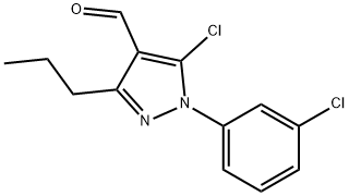 5-chloro-1-(3-chlorophenyl)-3-propyl-1H-pyrazole-4-carbaldehyde Structure