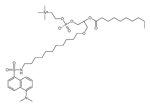 1-O-(N-dansyl-11-amino-1-undecyl)-2-O-decanoylphosphatidylcholine结构式