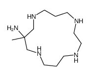 10-methyl-1,4,8,12-tetrazacyclopentadecan-10-amine结构式