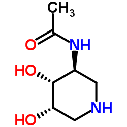 N-[(3S,4R,5S)-4,5-Dihydroxy-3-piperidinyl]acetamide Structure