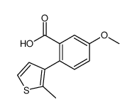 5-methoxy-2-(2-methylthiophen-3-yl)benzoic acid Structure