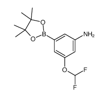 3-(difluoromethoxy)-5-(4,4,5,5-tetramethyl-1,3,2-dioxaborolan-2-yl)aniline结构式