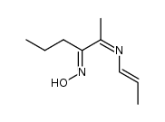 (2Z,3E)-2-(prop-1-en-1-ylimino)hexan-3-one oxime结构式