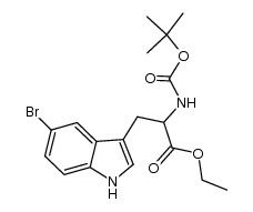 N-Boc-5-bromo-DL-tryptophan ethyl ester Structure