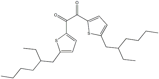 1,2-bis(5-(2-ethylhexyl)thiophen-2-yl)ethane-1,2-dione结构式