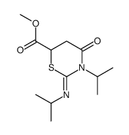 Tetrahydro-3-isopropyl-2-(isopropylimino)-4-oxo-2H-1,3-thiazine-6-carboxylic acid methyl ester Structure