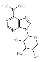 Adenine,N,N-dimethyl-9-b-D-ribopyranosyl-(8CI)结构式