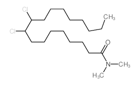 Octadecanamide,9,10-dichloro-N,N-dimethyl- Structure