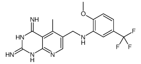 6-[[2-methoxy-5-(trifluoromethyl)anilino]methyl]-5-methylpyrido[2,3-d]pyrimidine-2,4-diamine Structure