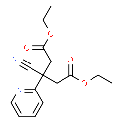 Diethyl 3-cyano-3-(pyridin-2-yl)pentanedioate Structure