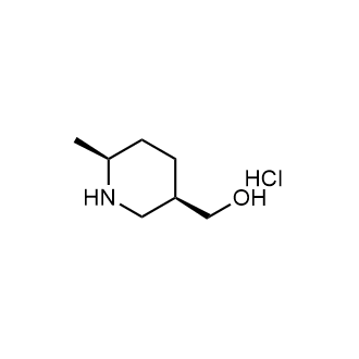 [(3R,6S)-6-甲基哌啶-3-基]甲醇盐酸盐结构式