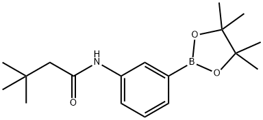 3,3-dimethyl-N-[3-(4,4,5,5-tetramethyl-1,3,2-dioxaborolan-2-yl)phenyl]butanamide structure