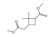 methyl 3-(2-methoxy-2-oxoethyl)-2,2-dimethylcyclobutane-1-carboxylate结构式