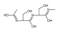 (2S)-2-acetamido-3-hydroxy-N-[(2S)-3-hydroxy-1-(methylamino)-1-oxopropan-2-yl]propanamide Structure