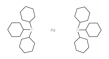 Bis(tricyclohexylphosphine)palladium(0) Structure