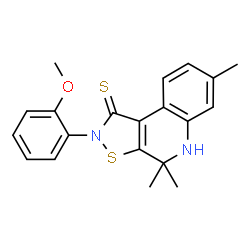 2-(2-methoxyphenyl)-4,4,7-trimethyl-4,5-dihydroisothiazolo[5,4-c]quinoline-1(2H)-thione picture