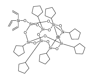 PSS-三乙烯基硅氧基-七环戊基取代结构式
