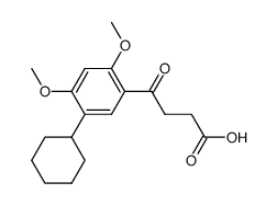 5-cyclohexyl-2,4-dimethoxy-gamma-oxobenzenebutyric acid structure