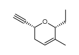 2H-Pyran, 2-ethyl-6-ethynyl-5,6-dihydro-3-methyl-, (2R,6R)- (9CI)结构式