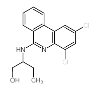 1-Butanol,2-[(2,4-dichloro-6-phenanthridinyl)amino]-结构式