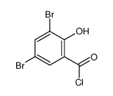 3,5-dibromo-2-hydroxybenzoyl chloride结构式