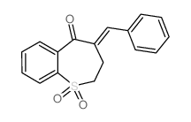 1-Benzothiepin-5(2H)-one,3,4-dihydro-4-(phenylmethylene)-, 1,1-dioxide Structure