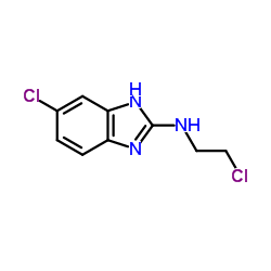 6-Chloro-N-(2-chloroethyl)-1H-benzimidazol-2-amine结构式