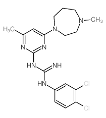 1-(3,4-dichlorophenyl)-2-[4-methyl-6-(4-methyl-1,4-diazepan-1-yl)pyrimidin-2-yl]guanidine structure