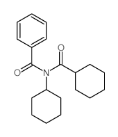 N-(cyclohexanecarbonyl)-N-cyclohexyl-benzamide结构式