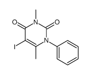 5-iodo-3,6-dimethyl-1-phenylpyrimidine-2,4-dione Structure