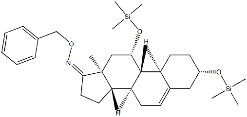 3β,11β-Bis(trimethylsiloxy)androst-5-en-17-one O-benzyl oxime结构式