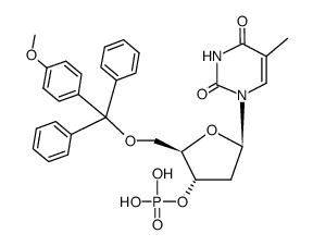 O5'-(4-methoxy-trityl)-[3']thymidylic acid Structure