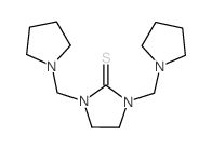 1,3-bis(pyrrolidin-1-ylmethyl)imidazolidine-2-thione structure