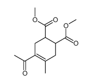 dimethyl 4-acetyl-5-methylcyclohex-4-ene-1,2-dicarboxylate Structure