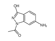 1-acetyl-6-amino-2H-indazol-3-one Structure