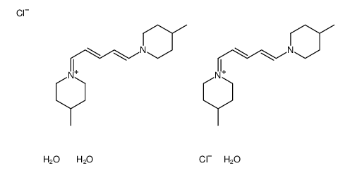 4-methyl-1-[(1E,3E)-5-(4-methylpiperidin-1-ium-1-ylidene)penta-1,3-dienyl]piperidine,dichloride,trihydrate结构式