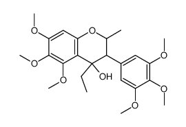 4-Ethyl-5,6,7-trimethoxy-2-methyl-3-(3,4,5-trimethoxy-phenyl)-chroman-4-ol结构式