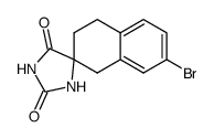 7'-bromo-3',4'-dihydro-1'H-spiro[imidazolidine-4,2'-naphthalene]-2,5-dione结构式