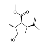 Cyclopentanecarboxylic acid, 3-hydroxy-2-methyl-5-(1-methylethenyl)-, methyl ester, (1S,2R,3S,5S)- (9CI)结构式