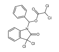 3,3-dichloro-1-(dichloroacetoxy-phenyl-methyl)-1,3-dihydro-indol-2-one结构式