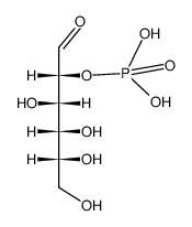 D-gluco-3,4,5,6-Tetrahydroxy-2-phosphonooxy-hexanal Structure