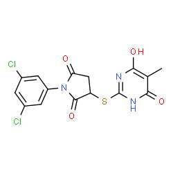 1-(3,5-dichlorophenyl)-3-[(4,6-dihydroxy-5-methyl-2-pyrimidinyl)thio]-2,5-pyrrolidinedione picture