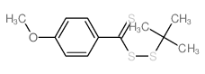 Benzenecarbo(dithioperoxo)thioicacid, 4-methoxy-, 1,1-dimethylethyl ester Structure