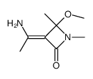 N-Methyl-3-(aminoethylidene)-4-methoxy-4-methyl-2-azetidinone结构式