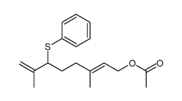 (E)-3,7-dimethyl-6-(phenylthio)octa-2,7-dien-1-yl acetate Structure